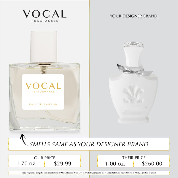 W084 Vocal Performance Eau De Parfum For Women Inspired by Creed Love in White