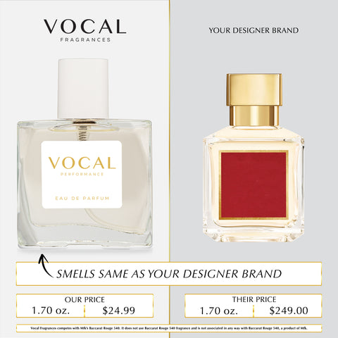 U005 Vocal Performance Eau De Parfum For Unisex Inspired by Maison Francis Kurkdjian Baccarat Rouge 540
