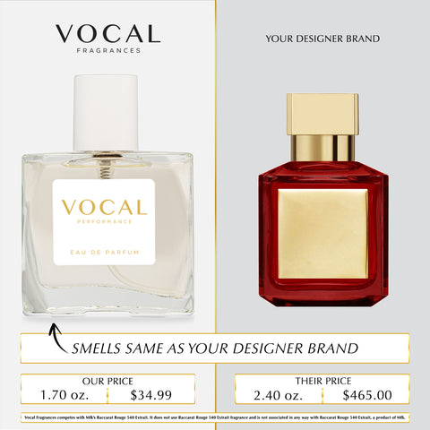 U006 Vocal Performance Eau De Parfum For Unisex Inspired by Maison Francis Kurkdjian Baccarat Rouge 540 Extrait De Parfum