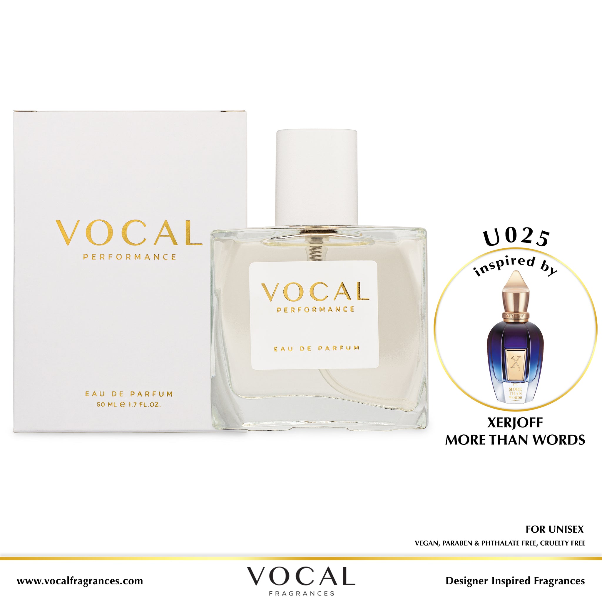U025 Vocal Performance Eau De Parfum For Unisex Inspired by Xerjoff More Than Words