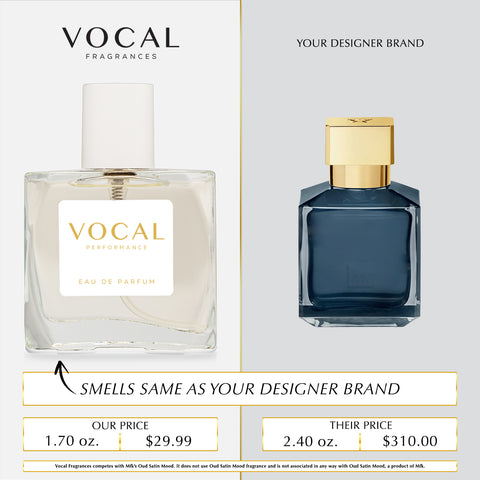 U038 Vocal Performance Eau De Parfum For Unisex Inspired by Maison Francis Kurkdjian Oud Satin Mood