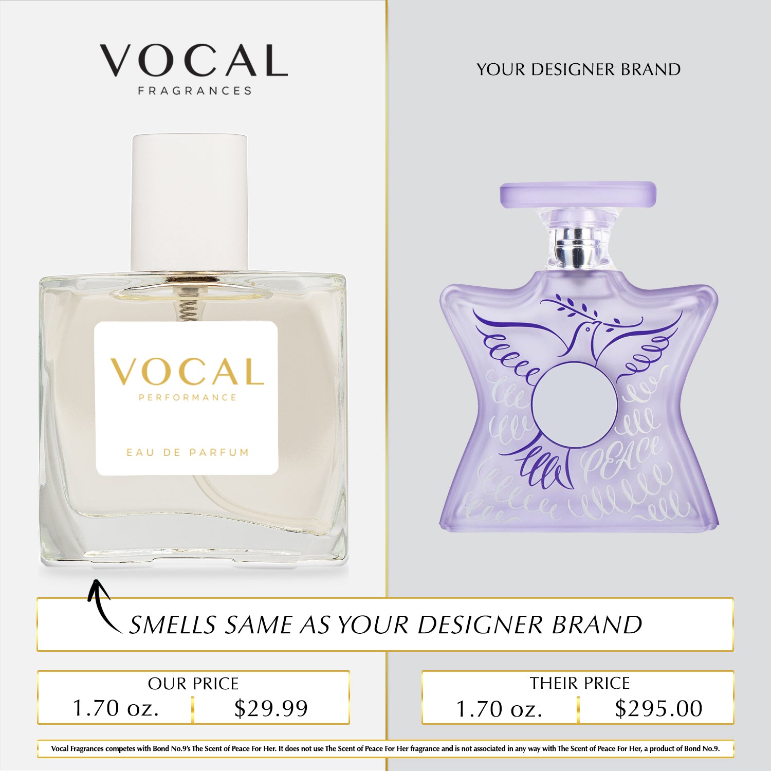 W087 Vocal Performance Eau De Parfum For Women Inspired by Bond No.9 The Scent of Peace For Her