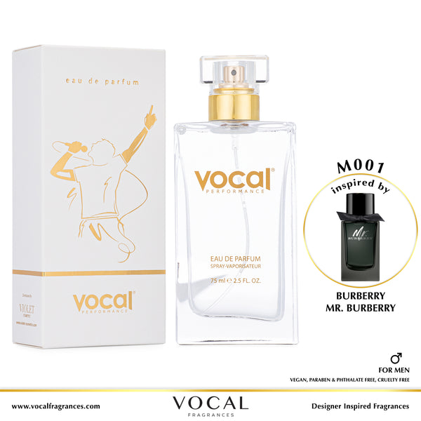 M001 Vocal Performance Eau De Parfum For Men Inspired by Burberry Mr.Burberry