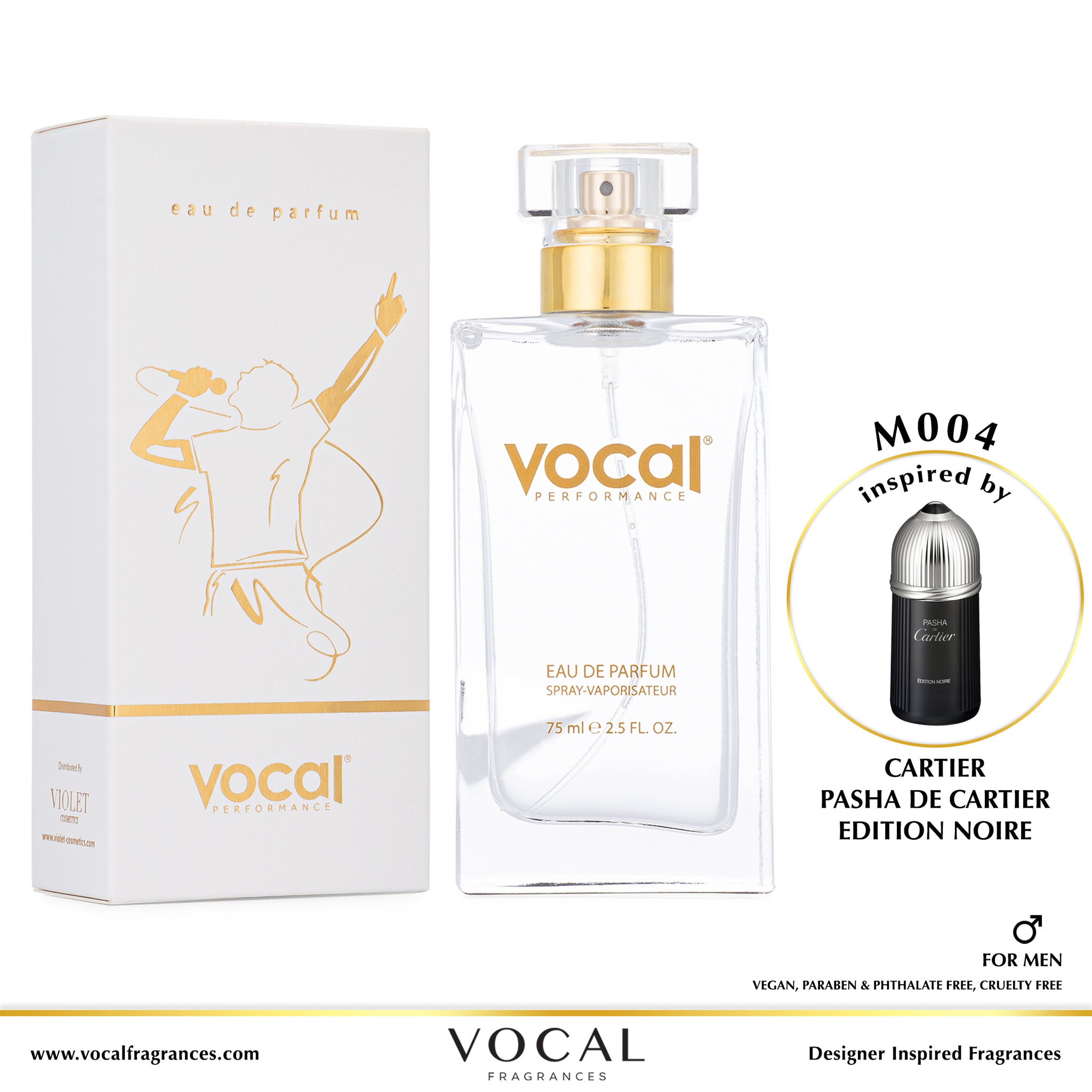  Vocal Performance M005 Eau de Parfum For Men Inspired by  Allure Homme Sport 2.5 FL. OZ. Perfume Vegan, Paraben & Phthalate Free  Never Tested on Animals : Beauty & Personal Care