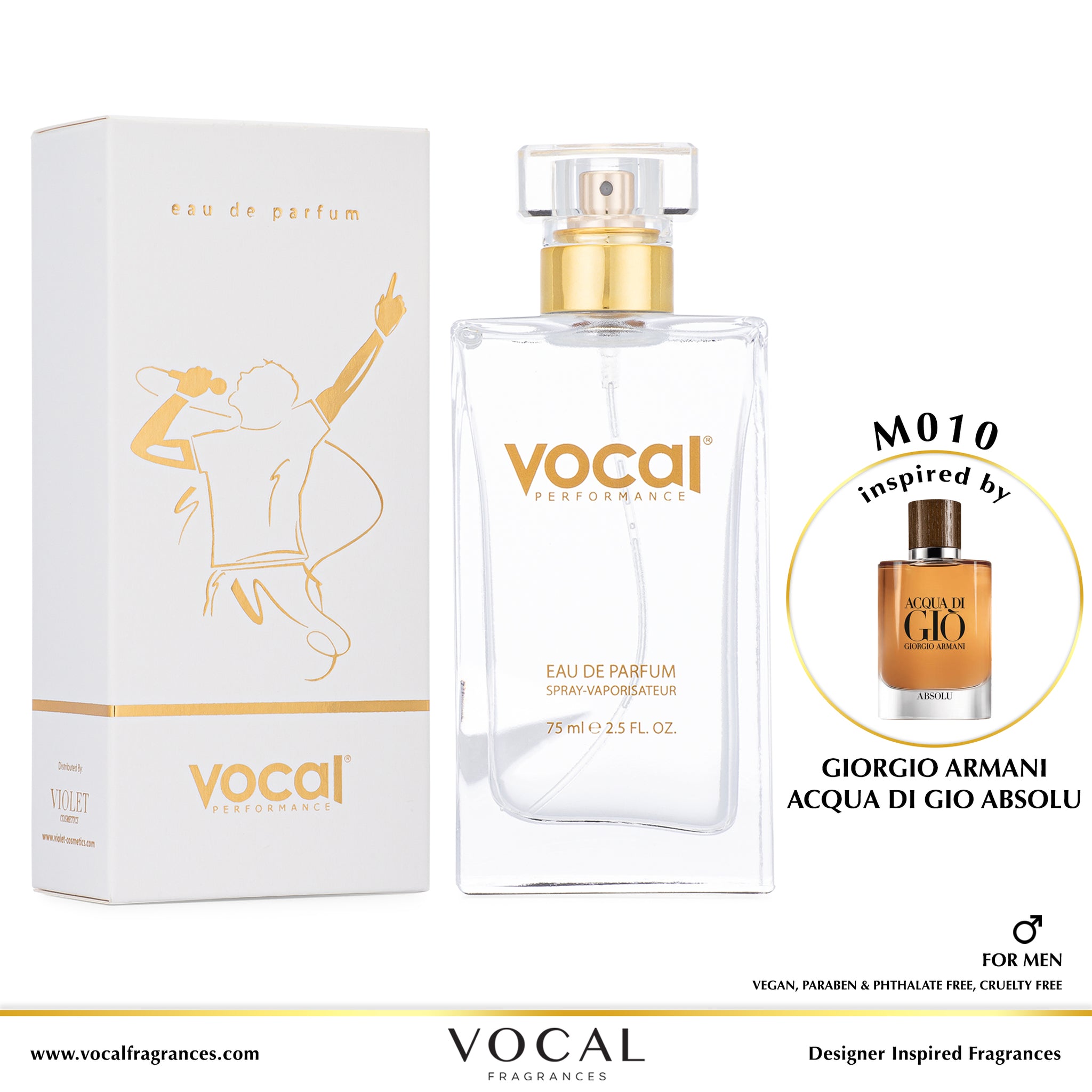 M010 Vocal Performance Eau De Parfum For Men Inspired by Giorgio Armani Acqua Di Gio Absolu