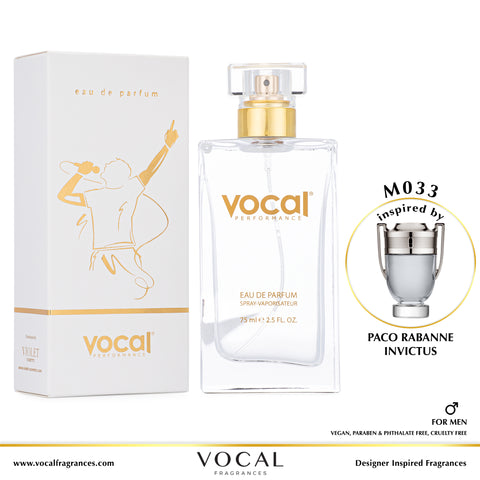 M033 Vocal Performance Eau De Parfum For Men Inspired by Paco Rabanne Invictus