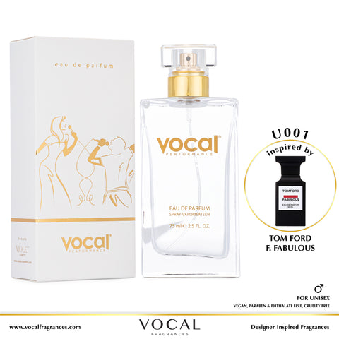 U001 Vocal Performance Eau De Parfum For Unisex Inspired by Tom Ford F. Fabulous