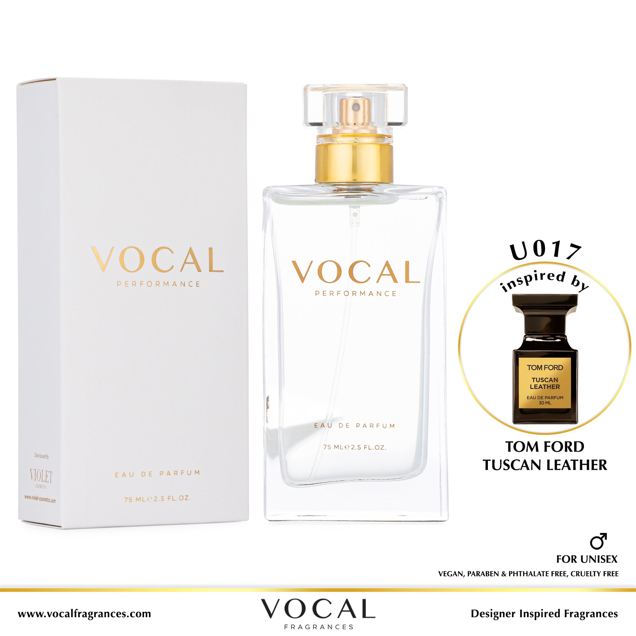U017 Vocal Performance Eau De Parfum For Unisex Inspired by Tom Ford Tuscan Leather