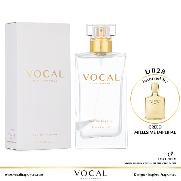 U028 Vocal Performance Eau De Parfum For Unisex Inspired by Creed Millesime Imperial
