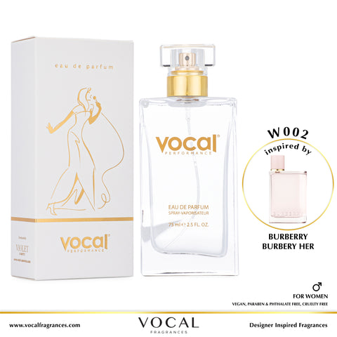 W002 Vocal Performance Eau De Parfum For Women Inspired by Burberry Burberry Her