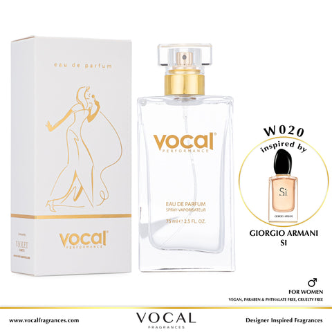 W020 Vocal Performance Eau De Parfum For Women Inspired by Giorgio Armani Si