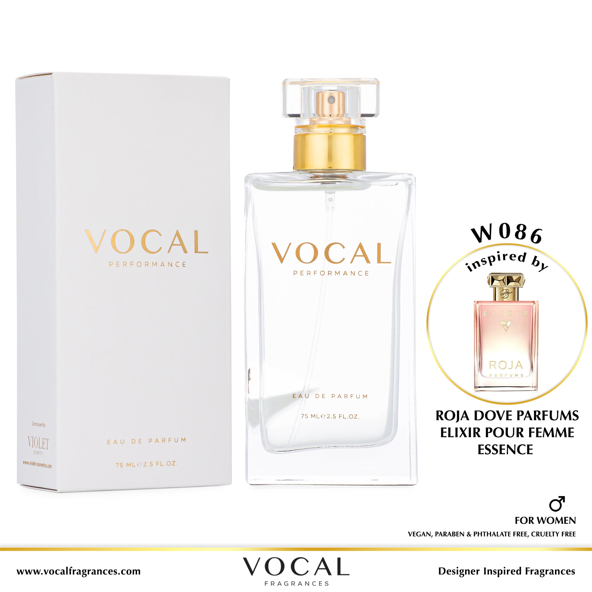W086 Vocal Performance Eau De Parfum For Women Inspired by Roja Dove Parfums Elixir Pour Femme Essence